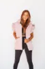 Ruffle Puffer Vest - Light Pink sold by Hazel & Olive