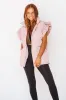 Ruffle Puffer Vest - Light Pink sold by Hazel & Olive