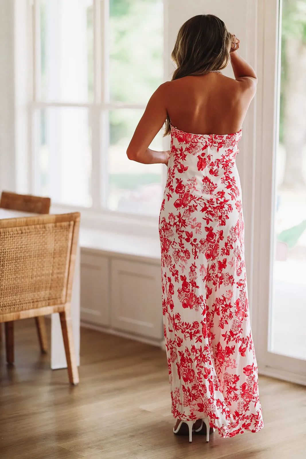 All My Love Maxi Dress - Red and White sold by Hazel & Olive product image thumbnail 3
