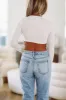 Bling on By Crop Top - White sold by Hazel & Olive