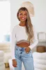 Bling on By Crop Top - White sold by Hazel & Olive