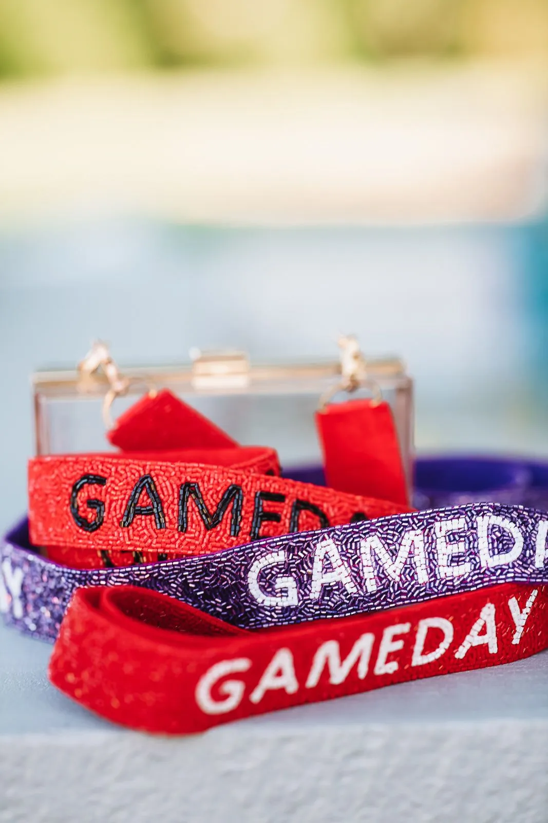 It's Gameday Beaded Purse Strap sold by Hazel & Olive