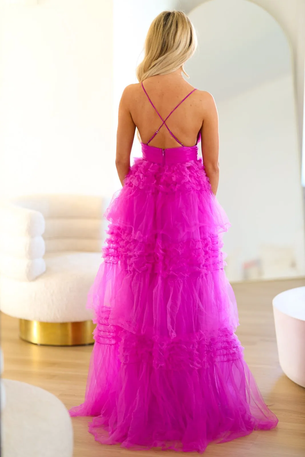 Dear Darling Tiered Maxi Gown - Violet sold by Hazel & Olive product image thumbnail 3