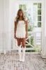 Good Life Crop Top and Ruffled Short Set - Cream sold by Hazel & Olive