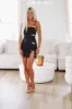 Double Down Mini Dress - Black sold by Hazel & Olive