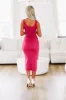 Need Your Loving Knit Midi Dress - Magenta sold by Hazel & Olive