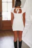 Timeless Chic Knit Mini Dress - Cream sold by Hazel & Olive