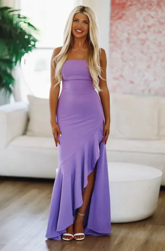 Princess Lavender Maxi Gown - Lavender Purple sold by Hazel & Olive