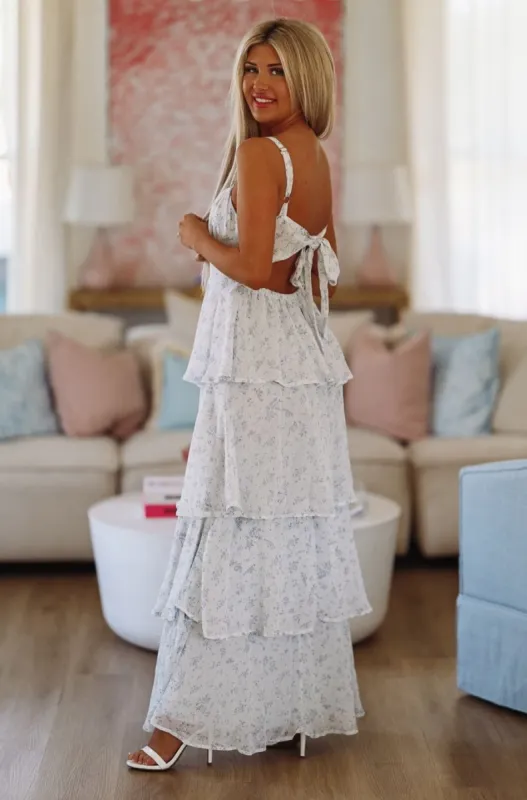 In A Romance Maxi Dress - Light Blue sold by Hazel & Olive