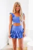Hamptons Weekend Ruffle Tennis Skort- Royal Blue sold by Hazel & Olive