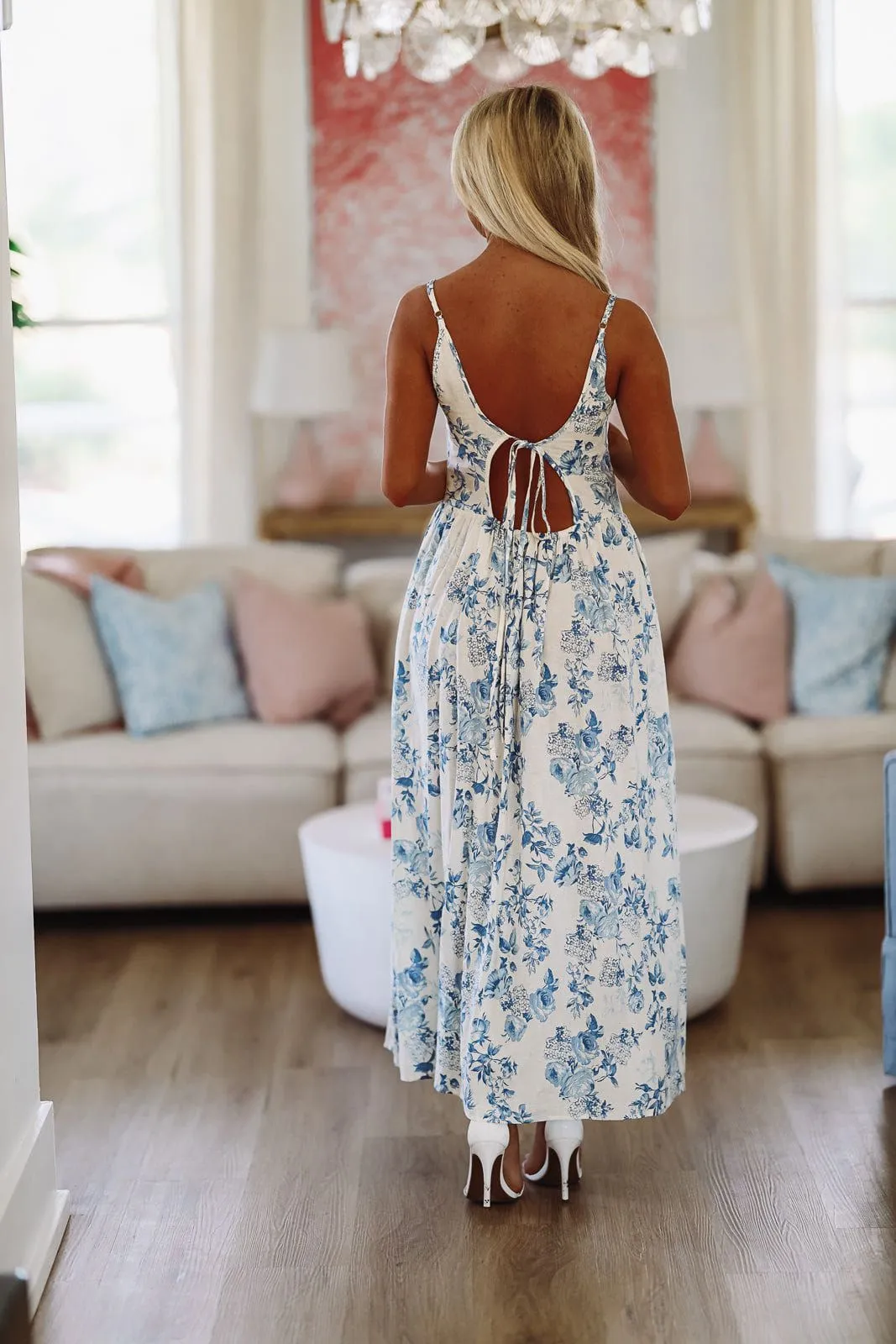 Summer Classic Midi Dress - Blue and White sold by Hazel & Olive product image thumbnail 3