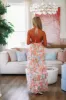 Stay True to You Maxi Dress - Peach and Light Blue sold by Hazel & Olive