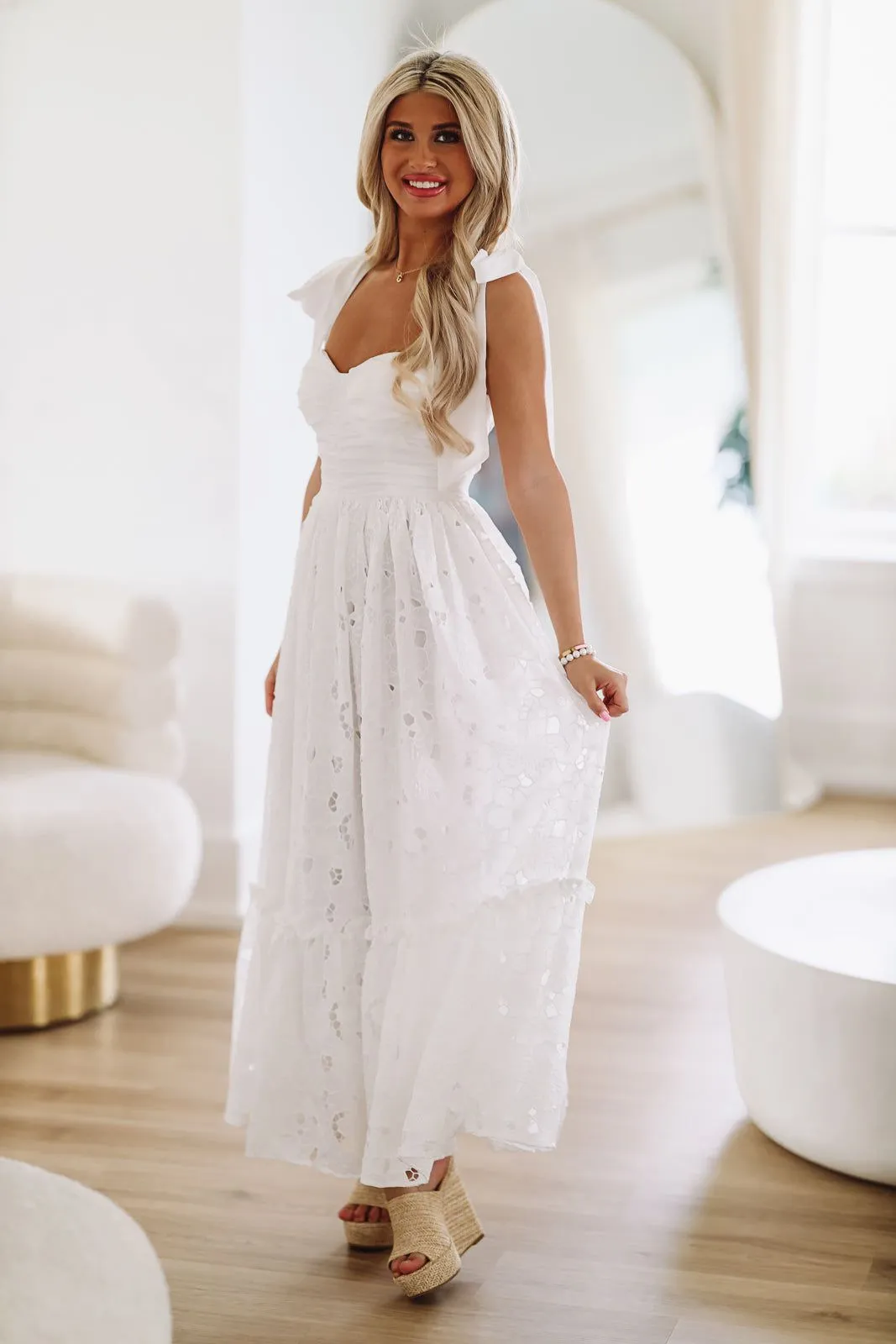 A Sweet Moment in Time Midi Dress - White sold by Hazel & Olive product image thumbnail 4