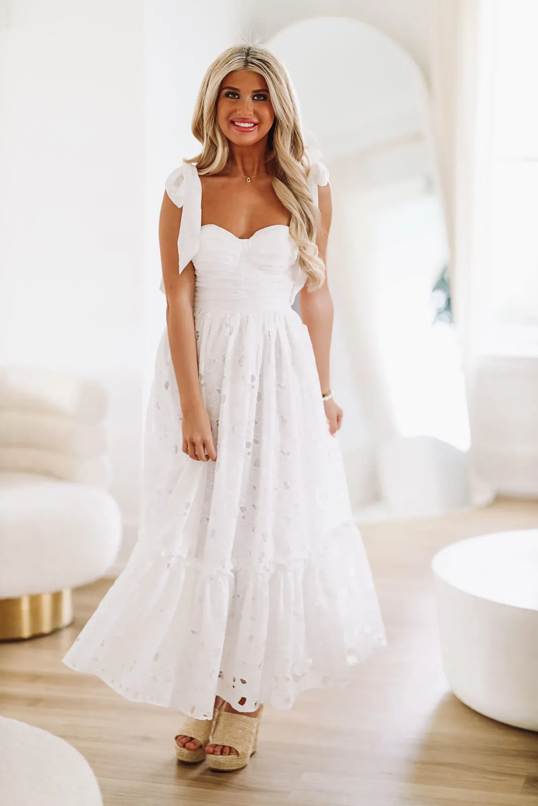 A Sweet Moment in Time Midi Dress - White sold by Hazel & Olive product image thumbnail 2