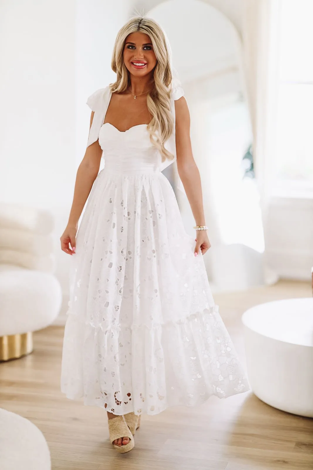 A Sweet Moment in Time Midi Dress - White sold by Hazel & Olive product image thumbnail 3