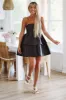 Tiered Ruffle Mini Cocktail Dress - Black sold by Hazel & Olive