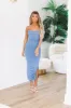 In My Ruched Dreams Midi Dress - Blue sold by Hazel & Olive