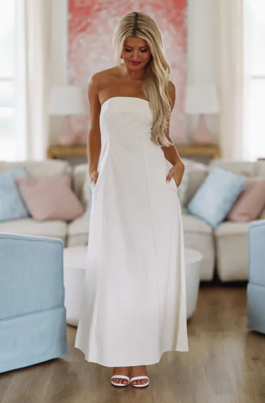 Classic in Linen Maxi Dress - Oatmeal sold by Hazel & Olive