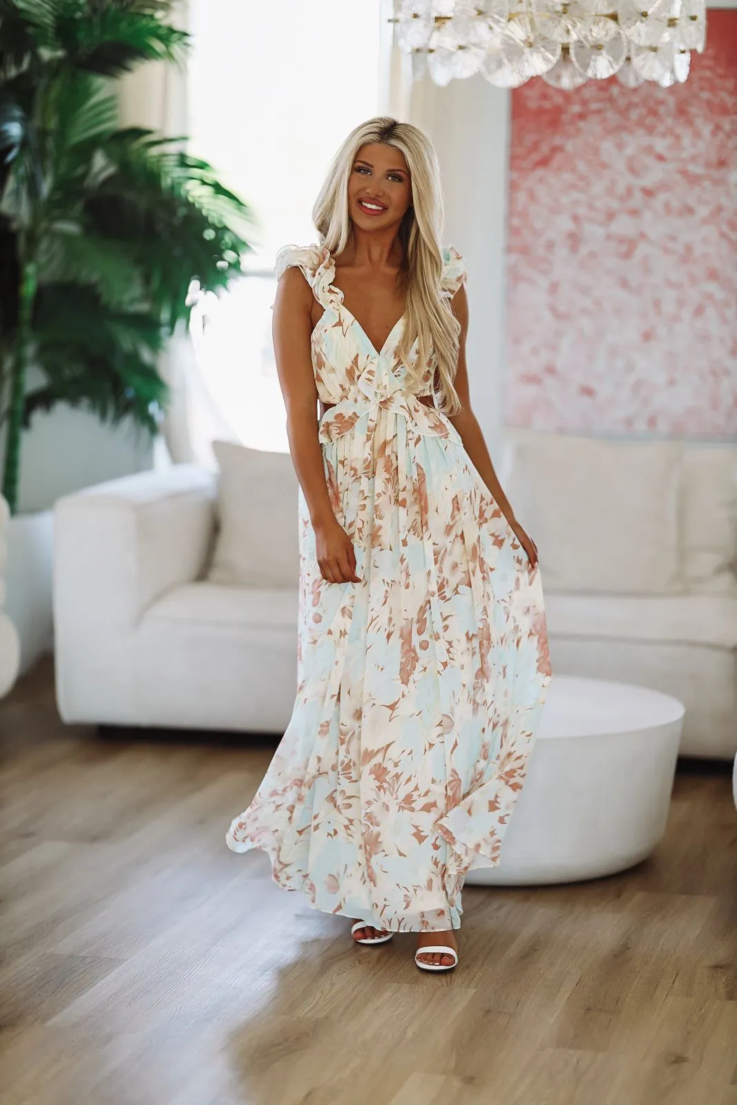 For Your Attention Floral Maxi Dress - Mint sold by Hazel & Olive product image thumbnail 5