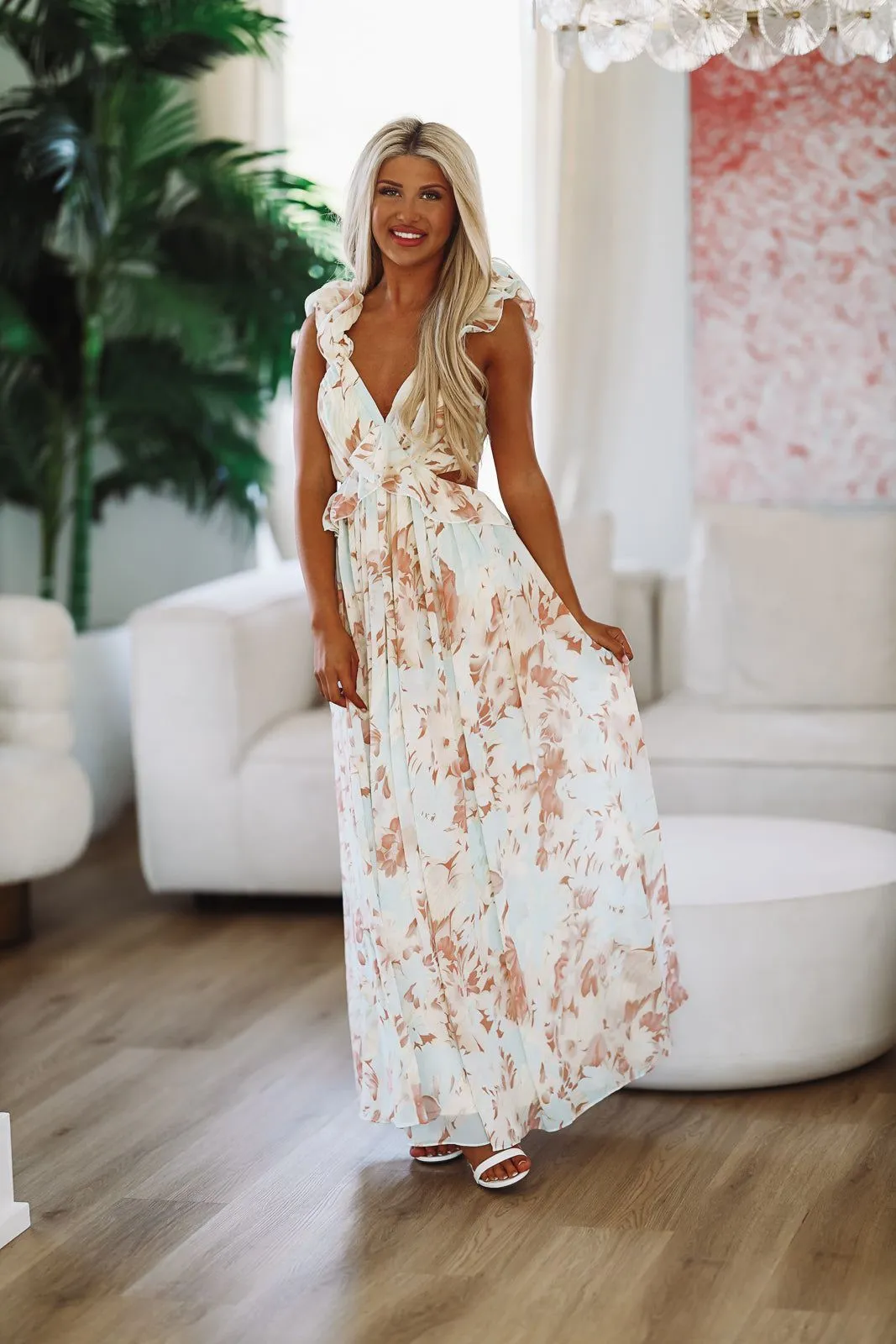 For Your Attention Floral Maxi Dress - Mint sold by Hazel & Olive product image thumbnail 3