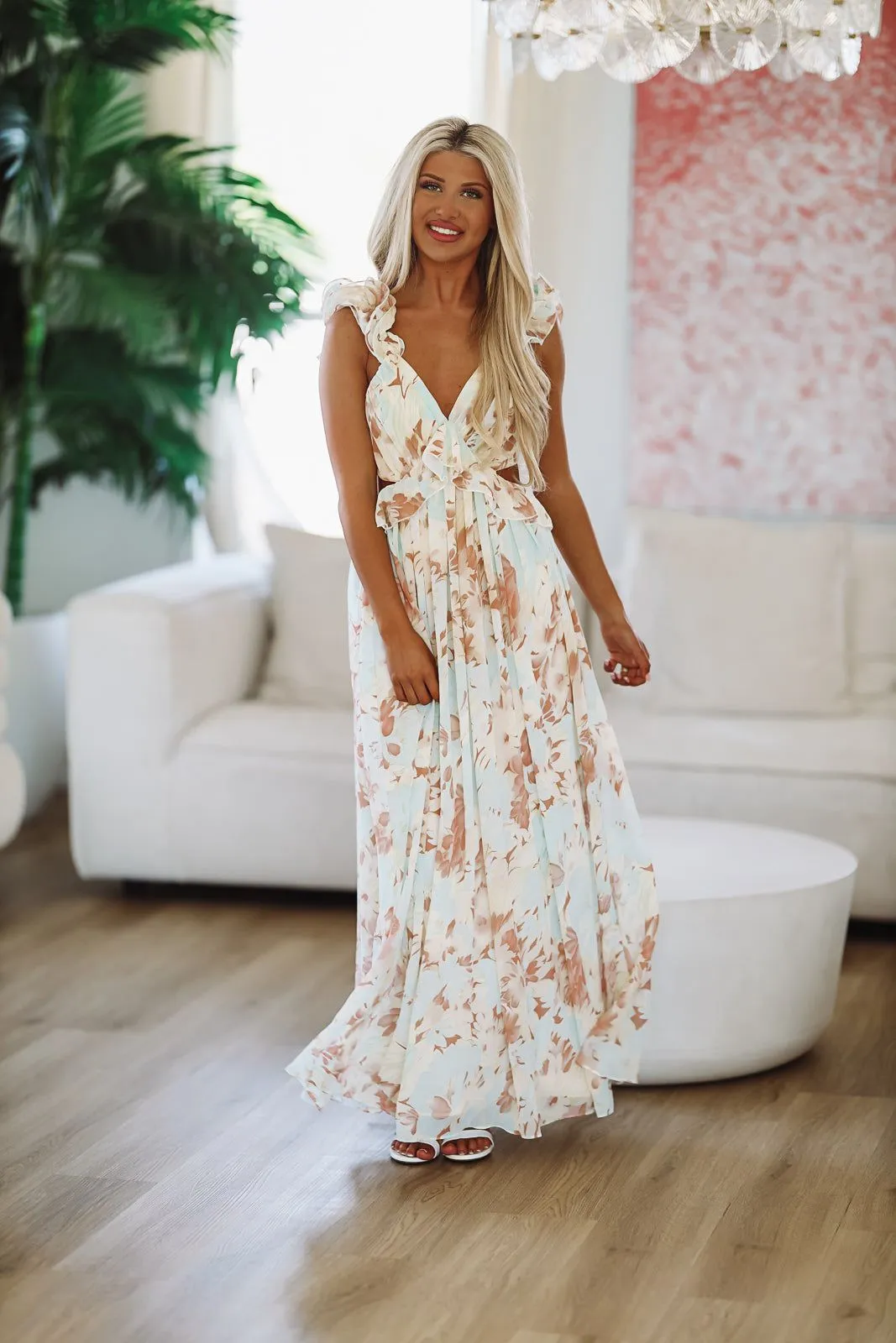 For Your Attention Floral Maxi Dress - Mint sold by Hazel & Olive product image thumbnail 4