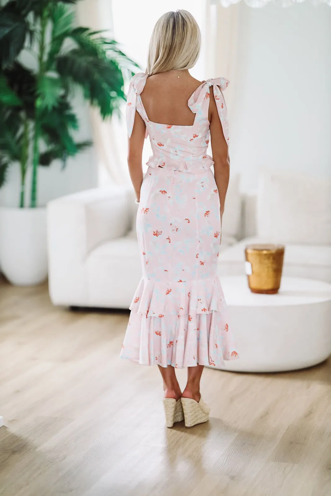 Lovers Streak Crop Top and Midi Skirt Set - Pink sold by Hazel & Olive product image thumbnail 4