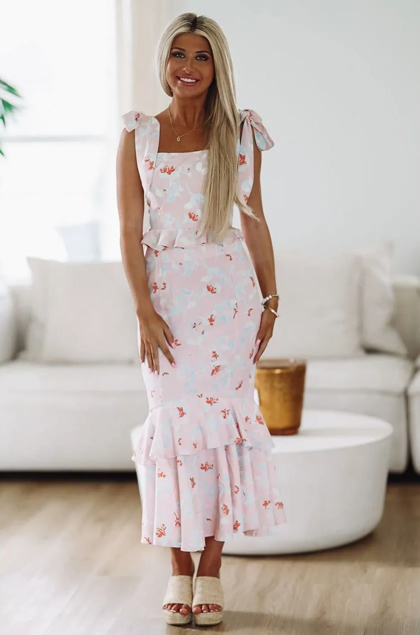 Lovers Streak Crop Top and Midi Skirt Set - Pink sold by Hazel & Olive product image thumbnail 2