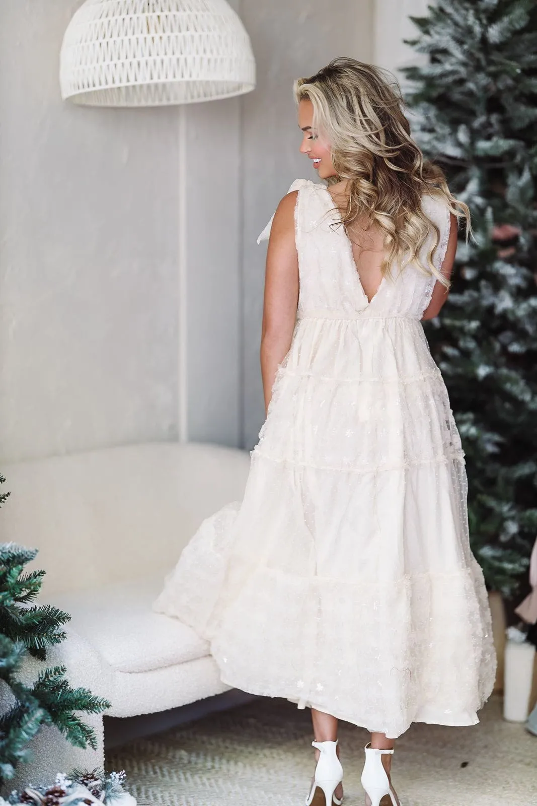 Tiered Love Maxi Dress - Cream sold by Hazel & Olive product image thumbnail 5