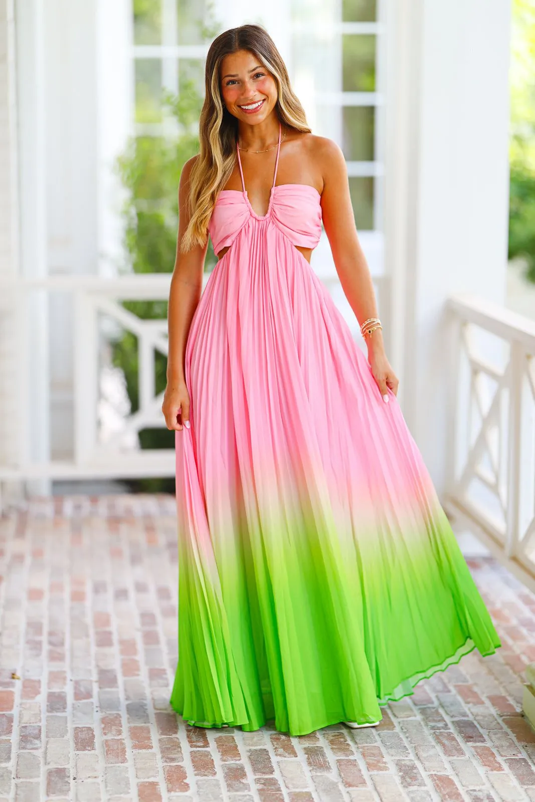 chinese dress ladies Anabelle Halter Neck Midi Dress main image 1