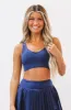 Lace Me Up Sports Bra - Navy sold by Hazel & Olive