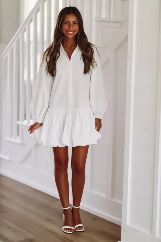 Got To Go Mini Dress - White sold by Hazel & Olive