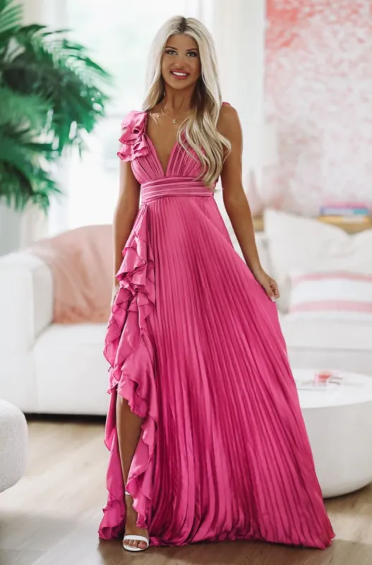 Mulberry Wine Maxi Gown - Deep Purple sold by Hazel & Olive