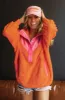 Mountain Vacation Half Zip Pullover - Pink and Orange sold by Hazel & Olive