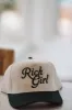 Rich Girl Two Toned Snapback Hat - Beige and Green sold by Hazel & Olive