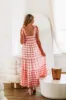 All Around Flair Maxi Dress - Pink and White sold by Hazel & Olive