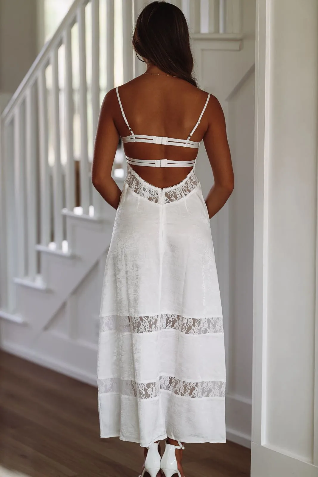 Here's Your Shot Midi Dress - White sold by Hazel & Olive product image thumbnail 3