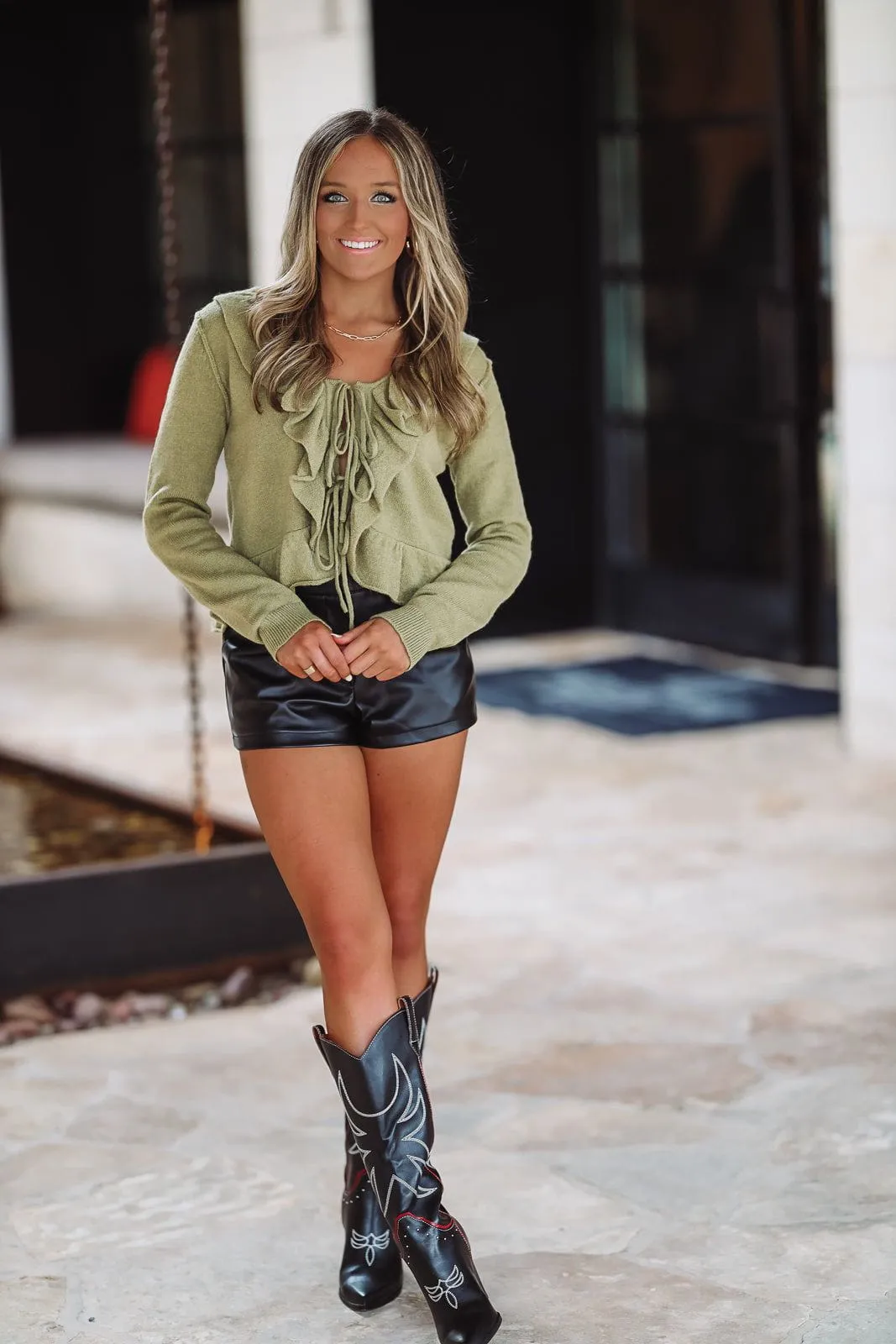 Calling For You Cardigan - Olive sold by Hazel & Olive product image thumbnail 2