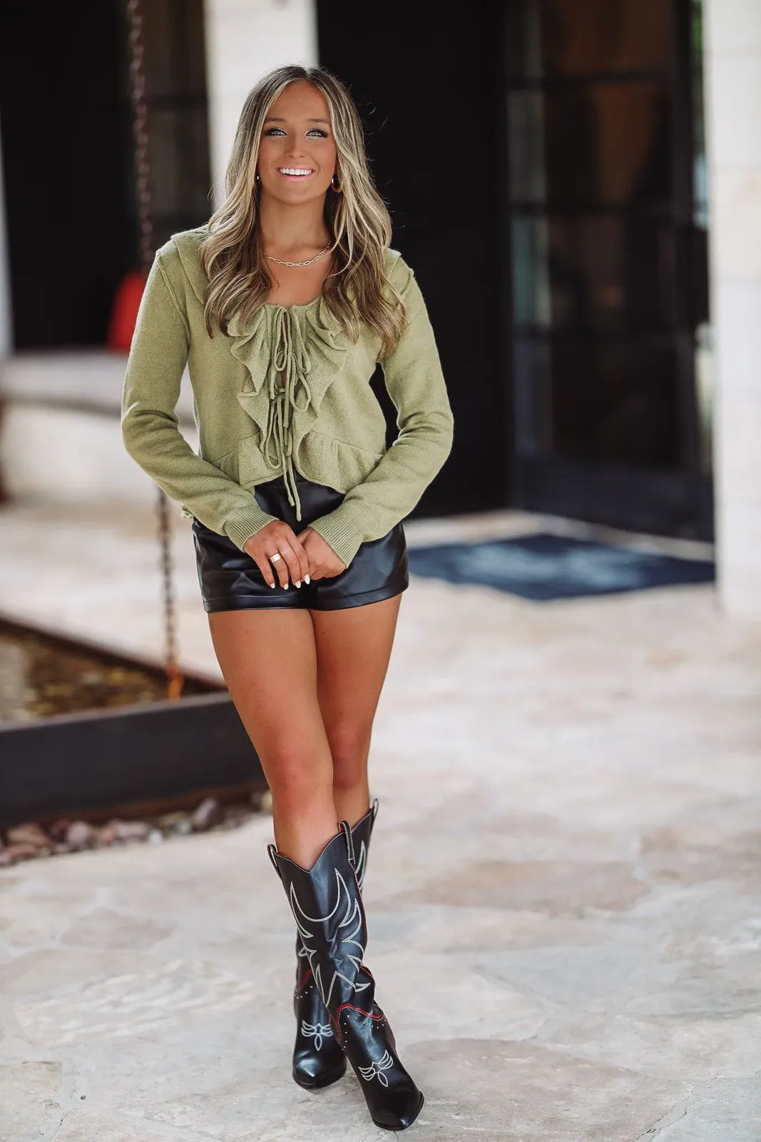 Calling For You Cardigan - Olive sold by Hazel & Olive product image thumbnail 3