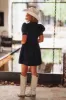We Love It Here Denim Mini Dress - Dark Wash sold by Hazel & Olive