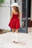 Emi Corset Mini Dress - Maroon sold by Hazel & Olive