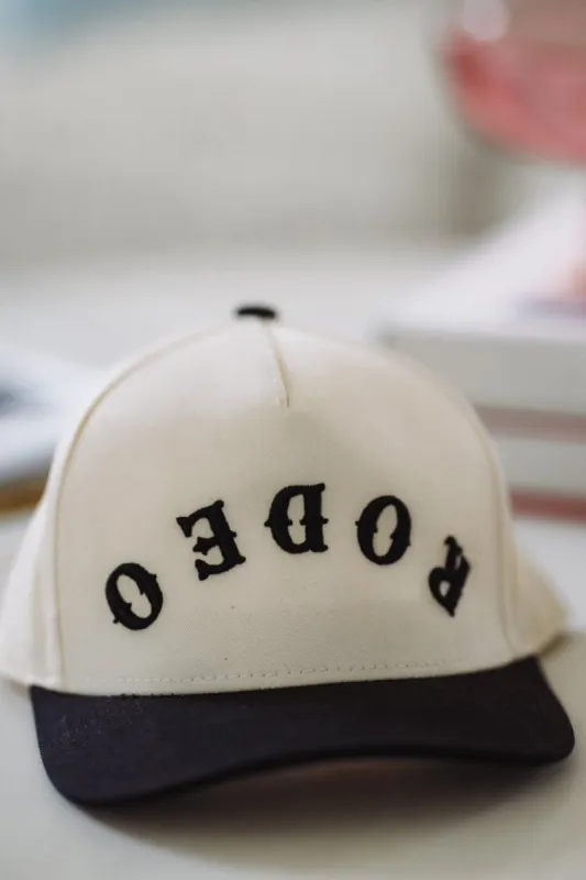 Rodeo Snapback Hap - Black and Cream sold by Hazel & Olive