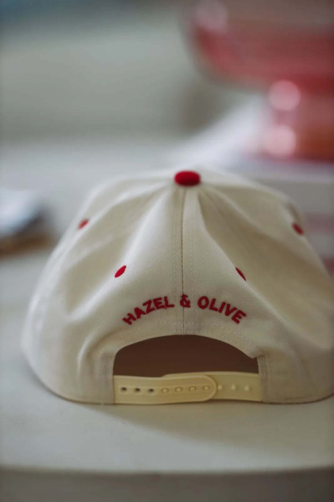 Smoke Show Snapback Hap - Red and Cream sold by Hazel & Olive product image thumbnail 2