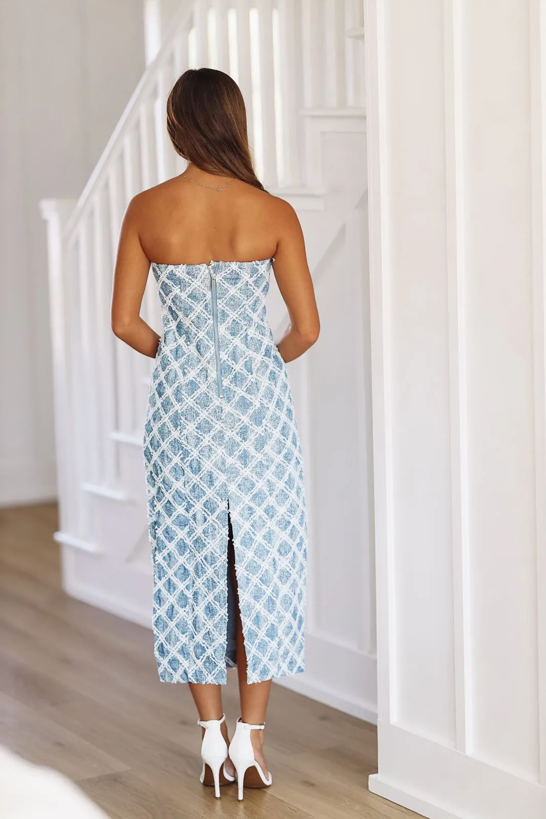 Into My Style Midi Dress - Blue Denim (FINAL SALE) sold by Hazel & Olive product image thumbnail 3