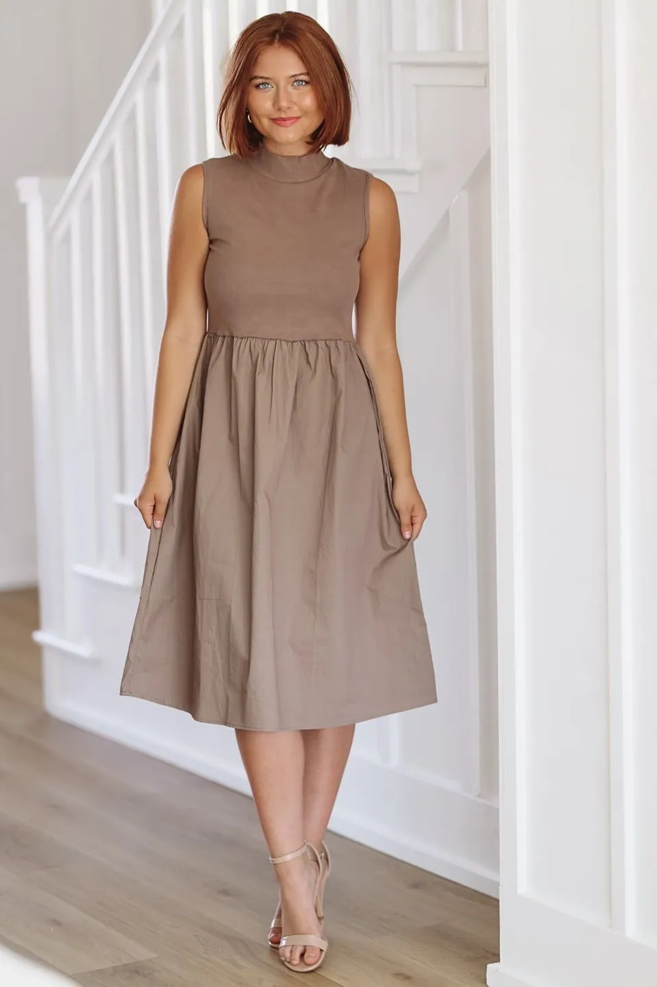 My Partner Midi Dress - Mocha (FINAL SALE) sold by Hazel & Olive