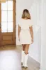 What Could Be Better Crop Top and Skirt Knit Set - Cream sold by Hazel & Olive