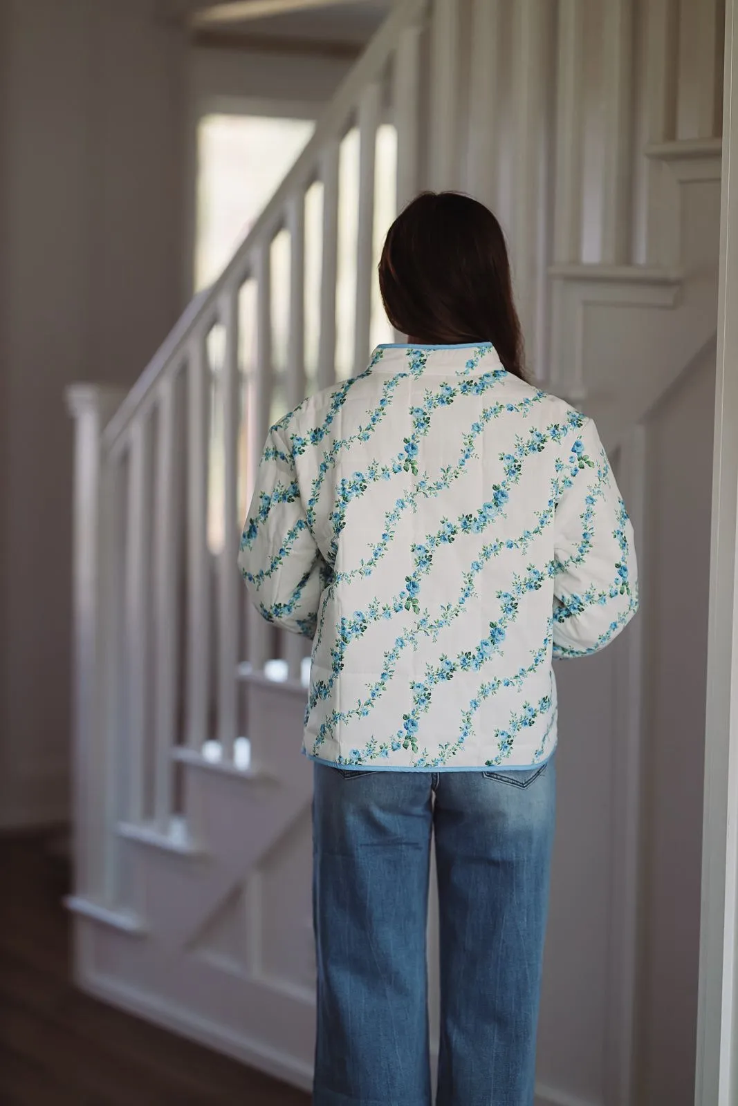 Always Loved Quilted Jacket - Blue sold by Hazel & Olive product image thumbnail 2