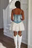 Crowley Corner Mini Dress - Denim and Ivory sold by Hazel & Olive