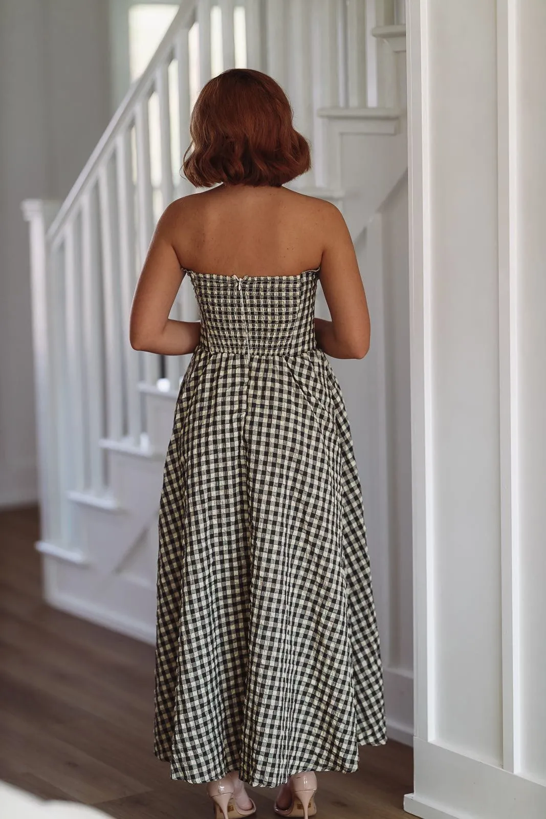 Bennett Maxi Dress - Navy Blue and Taupe sold by Hazel & Olive product image thumbnail 3