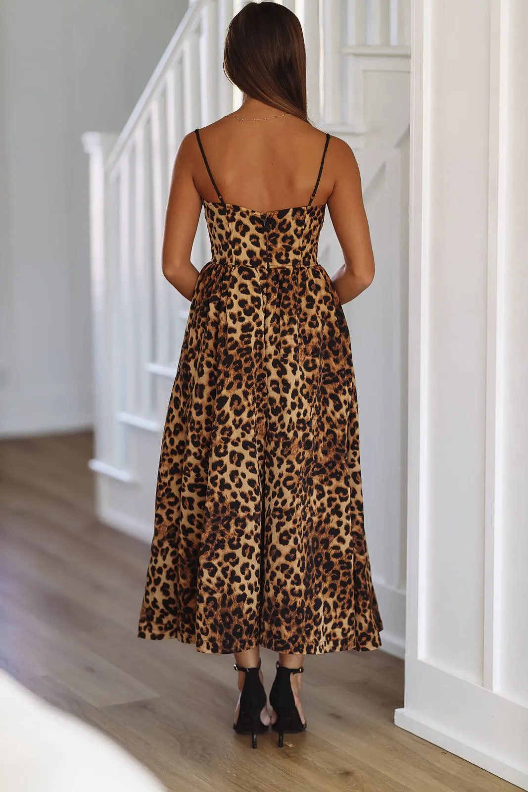 Crushin' Hearts Midi Dress - Black and Brown sold by Hazel & Olive product image thumbnail 3