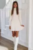 Cozy In Knit Sweater Mini Dress - Cream sold by Hazel & Olive